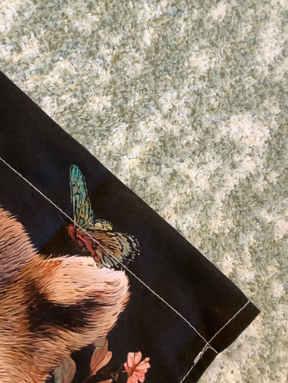 Welcome Raccoon Floral Small Fabric Garden Flag NWT 11.75” x 17.50”